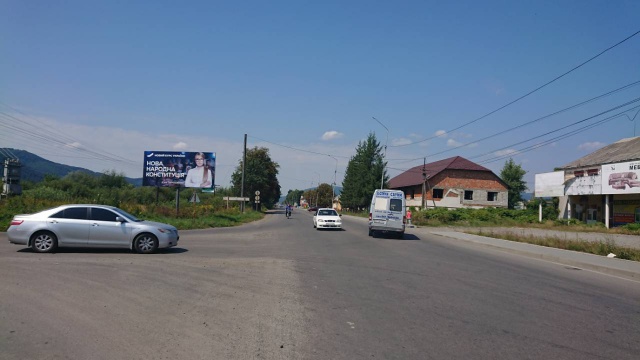 Щит 6x3,  м. Хуст, вул. Івана -Франка,в'їзд в місто Хуст, поворот на с.Шаян, с.Велятино