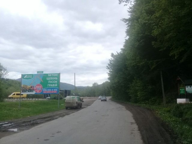Щит 6x3,  смт.Дубове вул.Головна, вїзд із сторони м.Тячів