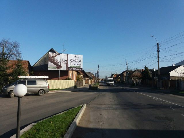Щит 6x3, м. Тячів вул.Армійська, вїзд в місто з сторони м.Хуст, Ужгород, біля стадіону Щит 6x3, м. Тячів вул.Армійська, вїзд в місто з сторони м.Хуст, Ужгород, біля стадіону